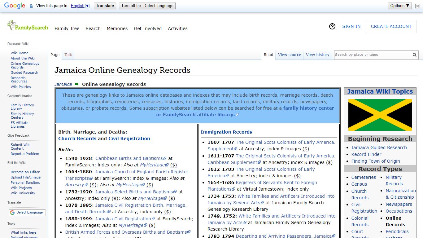 Jamaica Online Genealogy Records • FamilySearch